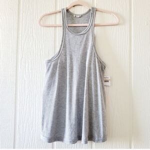 Intimately Free People Ribbed Racerback Swing Tank Top Heather Grey Small
